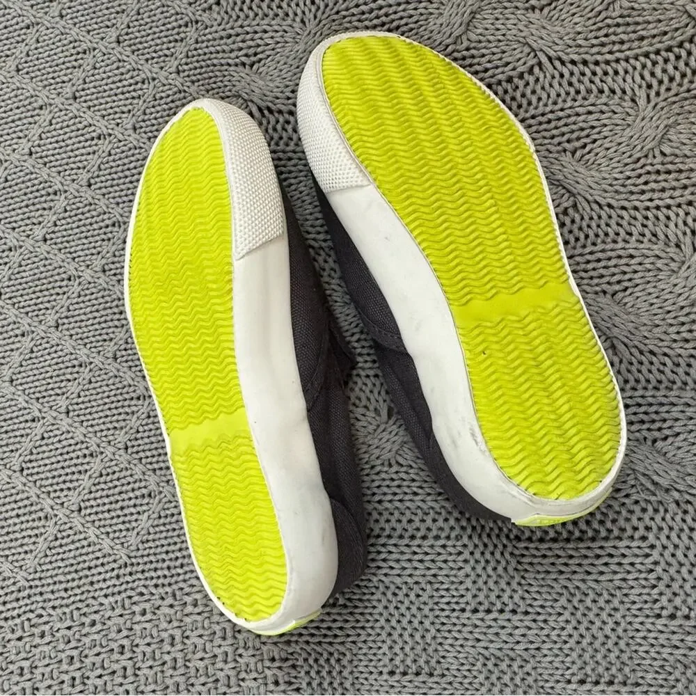 Mini Boden Skull Slip-On Shoes - Gray and Green ~ 10 Toddler